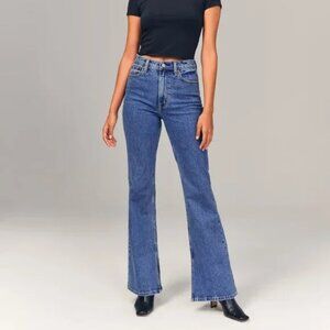 Abercrombie & Fitch Medium Wash The Vintage Flare High Rise Jeans Womens